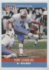Tony Zendejas Football Cards 1990 Pro Set FACT Cincinnati Prices