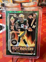 Christian Watson [Green] #HR-7 Football Cards 2022 Panini Phoenix Hot Routes Prices