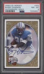 Barry Sanders [Autograph Gold] #201 Football Cards 2008 Upper Deck Heroes Prices
