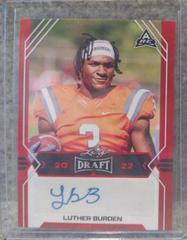 Luther Burden [Red] #BA-LB2 Football Cards 2022 Leaf Draft Autographs Prices