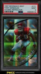 Tony Gonzalez [Atomic Refractor] #101 Football Cards 1997 Bowman's Best Prices