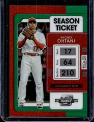 Shohei Ohtani [Green] #4 Baseball Cards 2022 Panini Chronicles Contenders Optic Prices