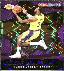 LeBron James [Purple Explosion] Basketball Cards 2020 Panini Hoops Lights Camera Action Prices