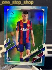 Pedri [Aqua Bubbles] Soccer Cards 2020 Topps Chrome UEFA Champions League Prices