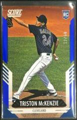 Triston McKenzie [Blue] #8 Baseball Cards 2021 Panini Chronicles Score Prices