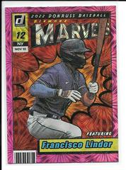 Francisco Lindor [Pink Fireworks] #M-10 Baseball Cards 2022 Panini Donruss Marvels Prices