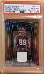 Chase Young [Copper Prizm] Football Cards 2020 Panini Select Rookie Swatches Prices