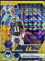 Micah Parsons [Gold] #M-29 Football Cards 2023 Panini Mosaic Montage Prices