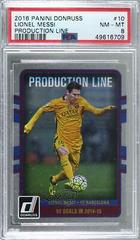 Lionel Messi #10 Soccer Cards 2016 Panini Donruss Production Line Prices