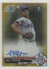 Angel Perdomo [Chrome Gold Refractor] Baseball Cards 2017 Bowman Prospect Autographs Prices