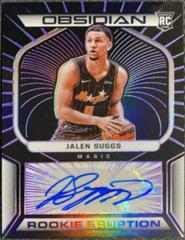 Jalen Suggs [Purple] #RES-JSG Basketball Cards 2021 Panini Obsidian Rookie Eruption Signatures Prices