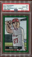 Mike Trout [Green] Baseball Cards 2017 Bowman 1951 Chrome Prices