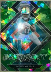 Jaylen Waddle [Green Prizm] #E-8 Football Cards 2021 Panini Prizm Emergent Prices