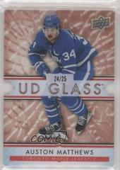 Auston Matthews [Red] #GS-8 Hockey Cards 2021 Upper Deck Ovation UD Glass Stars Prices