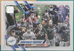 Los Angeles Dodgers Celebrate World Title [70 year Anniversary] [Championship Fireworks] Baseball Cards 2021 Topps 70th Anniversary Logo Patch Prices