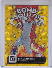 Bryce Harper [Gold] #BS-9 Baseball Cards 2022 Panini Donruss Bomb Squad Prices