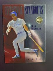 Juan Gonzalez #3-10 Baseball Cards 1994 Leaf Statistical Standouts Prices
