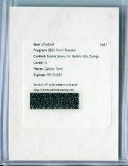 Clayton Tune [Yellow Electric Etch] #104 Football Cards 2023 Panini Obsidian Signature Prices