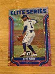Ozzie Albies [Pink Fireworks] #ES-12 Baseball Cards 2022 Panini Donruss Elite Series Prices
