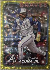 Ronald Acuna Jr. [Yellow Crackle Foil] #1 Baseball Cards 2024 Topps Prices