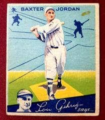 Baxter Jordan #75 Baseball Cards 1934 World Wide Gum Prices