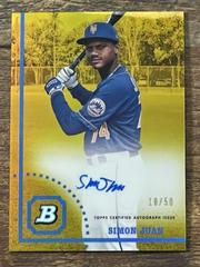 Simon Juan [Gold] #CPA-SJ Baseball Cards 2022 Bowman Heritage Chrome Prospect Autographs Prices