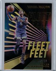 De'Aaron Fox [Gold] #10 Basketball Cards 2022 Panini Recon Fleet Feet Prices