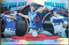 Jeren Kendall, Mitchell White, Will Smith [Gold Refractor] #LAD Baseball Cards 2019 Bowman Chrome Talent Pipeline Prices