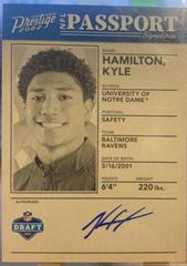 Kyle Hamilton Football Cards 2022 Panini Prestige NFL Passport Signatures Prices