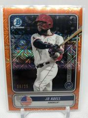 Jo Adell [Orange Refractor Mega Box Mojo] #STG-JA Baseball Cards 2020 Bowman Chrome Spanning the Globe Prices