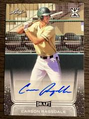 Carson Ragsdale [Retail] Baseball Cards 2020 Leaf Draft Autographs Prices