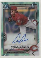 Andrew Abbott [Aqua Lava Refractor] #CDA-AA Baseball Cards 2021 Bowman Draft Pick Chrome Autographs Prices