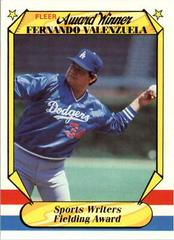 Fernando Valenzuela #40 Baseball Cards 1987 Fleer Award Winners Prices