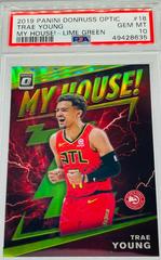 Trae Young [Lime Green] Basketball Cards 2019 Panini Donruss Optic My House Prices
