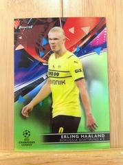 Erling Haaland [Neon Green] #10 Soccer Cards 2021 Topps Finest UEFA Champions League Prices