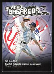 Ron Guidry Baseball Cards 2003 Topps Record Breakers Prices