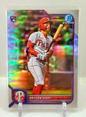 Bryson Stott [Refractor] #CRA-BS Baseball Cards 2022 Bowman Chrome Rookie Autographs Prices
