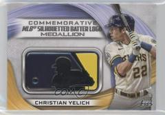 Christian Yelich Baseball Cards 2022 Topps MLB Logo Medallion Relics Prices