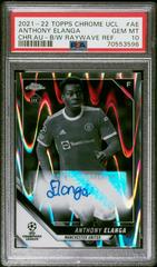 Anthony Elanga [Black & White Ray Wave Refractor] Soccer Cards 2021 Topps Chrome UEFA Champions League Autographs Prices