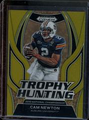 Cam Newton [Gold] #TH-13 Football Cards 2023 Panini Prizm Draft Picks Trophy Hunting Prices