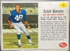 Erich Barnes [Hand Cut] #16 Football Cards 1962 Post Cereal Prices