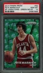 Pete Maravich [Green Mojo] Basketball Cards 2014 Panini Prizm SP Variations Prices