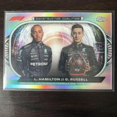 Lewis Hamilton, George Russell #CC-MF1 Racing Cards 2022 Topps Chrome Formula 1 Constructors Coalition Prices