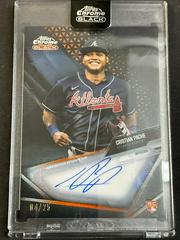 Cristian Pache [Orange Refractor] #RA-CP Baseball Cards 2021 Topps Chrome Rookie Autographs Prices