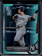 Anthony Volpe [Aqua Refractor] #BCP-182 Baseball Cards 2022 Bowman Chrome Prospects Prices