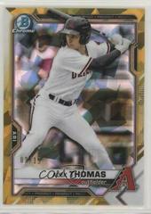 Alek Thomas [Gold] #BDC-105 Baseball Cards 2021 Bowman Draft Sapphire Prices