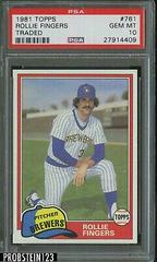 Rollie Fingers [Traded] #761 Baseball Cards 1981 Topps Prices