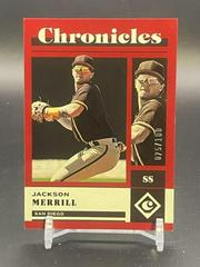Jackson Merrill [Red] #23 Baseball Cards 2023 Panini Chronicles Prices