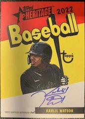 Kahlil Watson Baseball Cards 2022 Topps Heritage Minor League 1973 Pack Cover Autographs Prices