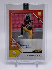 Calvin Austin III [Orange Autograph] Football Cards 2022 Panini Instant RPS First Look Prices